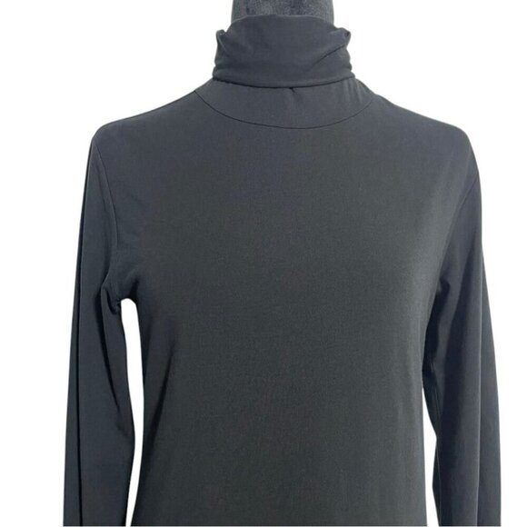 Peruvian Connection Size Medium Black Dress Long Sleeve Turtleneck - Picture 2 of 7